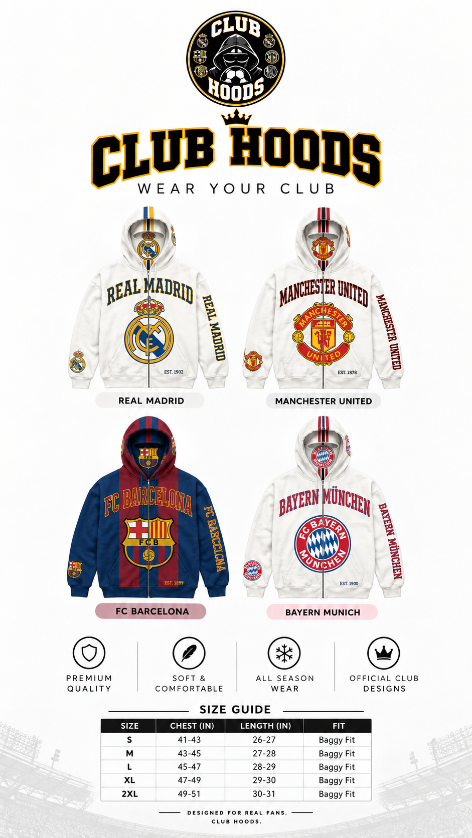 ClubHoods Vintage Hoodies Collection